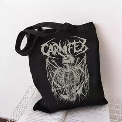 Y2k skeleton print tote bag - Y2k Empire