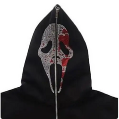 Y2k skull rhinestone hoodie - Y2k Empire