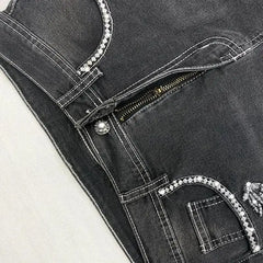 Y2k sparkle streetwear jeans for women - Y2k Empire