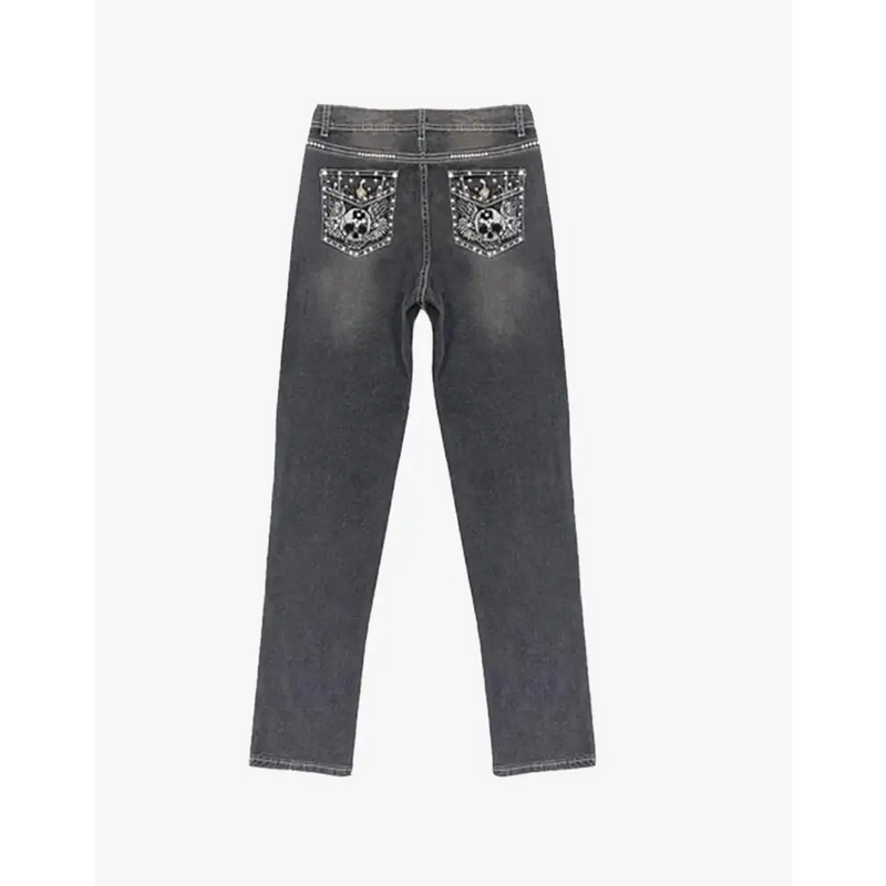 Y2k sparkle streetwear jeans for women - Y2k Empire