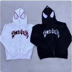 Y2k spider zip hoodie - Y2k Empire