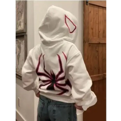 Y2k spider zip hoodie - Y2k Empire