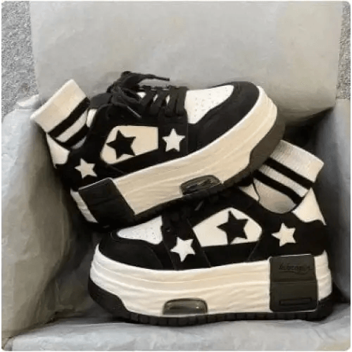 Y2k star platform sneakers - Y2k Empire