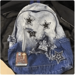 Y2k stars denim backpack - Y2k Empire