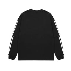 Y2k streetwear banded sleeves sweatshirt - Y2k Empire