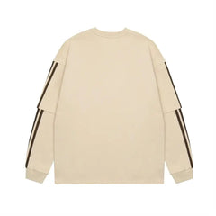 Y2k streetwear banded sleeves sweatshirt - Y2k Empire