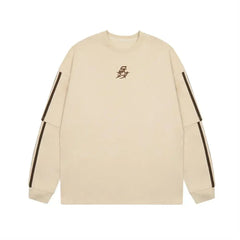 Y2k streetwear banded sleeves sweatshirt - Y2k Empire