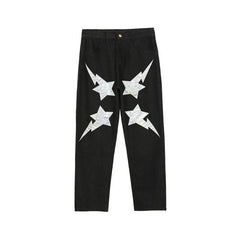 Y2k streetwear black jeans - Y2k Empire