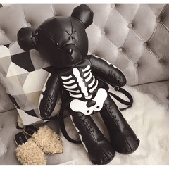 Y2k teddy bear skeleton backpack - Y2k Empire