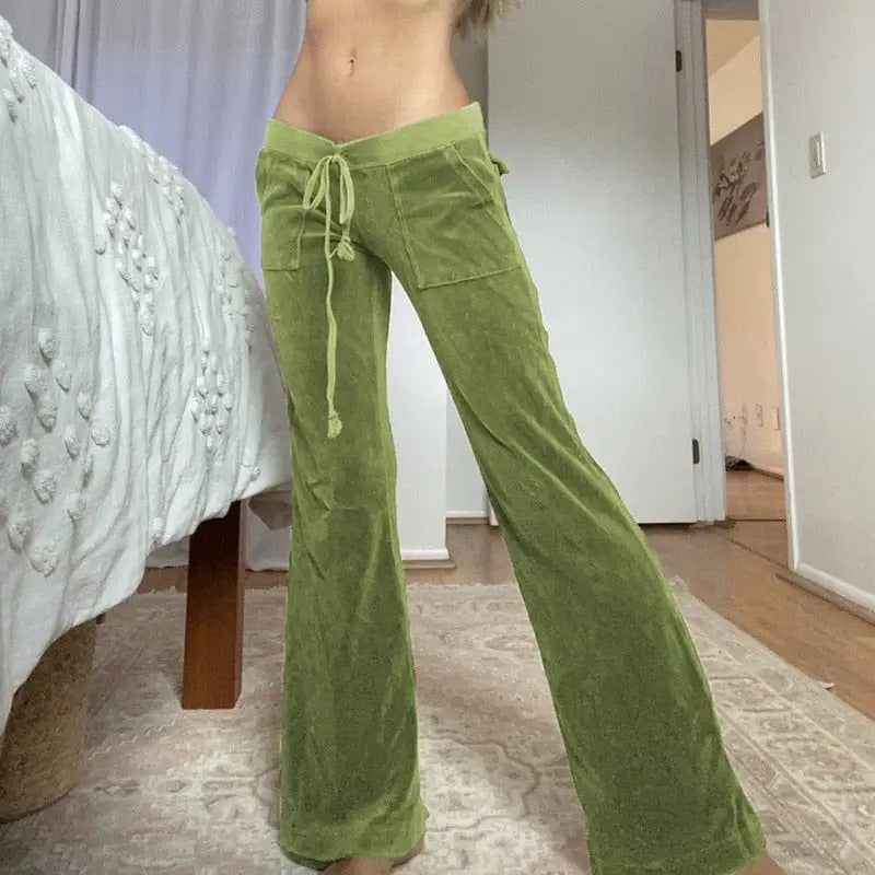 Y2k velvet pants: iconic turn of the millennium style - Y2k Empire