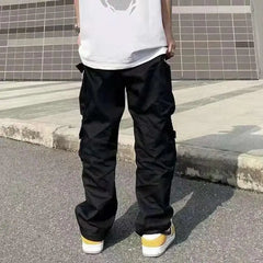 Y2k vintage black streetwear pants for men - Y2k Empire