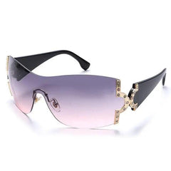 Y2k vintage frameless sunglasses for women - Y2k Empire