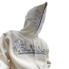 Y2k white oversized hoodie - Y2k Empire