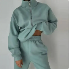 Y2k zippered tracksuit set for women - Y2k Empire