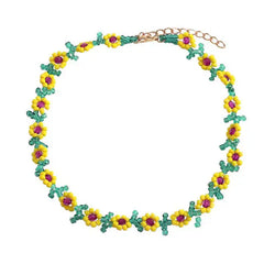 Yellow sunflower seed bead jewelry - Y2k Empire