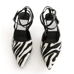 Zebra print y2k heels - Y2k Empire