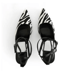 Zebra print y2k heels - Y2k Empire